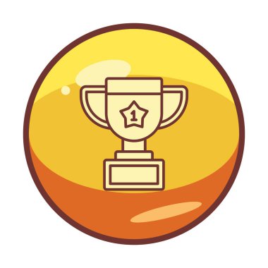 Basit kupa çizgisi vektör illüstrasyonu