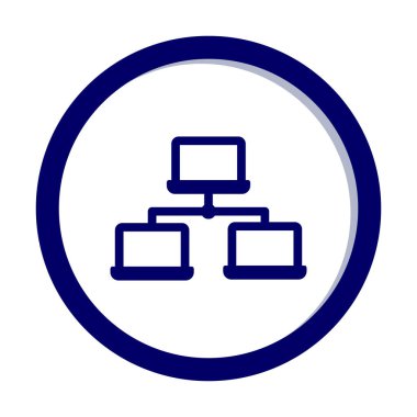 Basit ağ simgesi, vektör illüstrasyonu