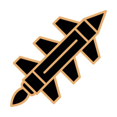 Füze roket ağ ikonu vektör çizimi