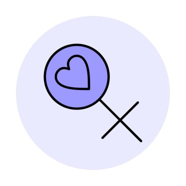 Kadın Sembol ikonu vektör illüstrasyonu