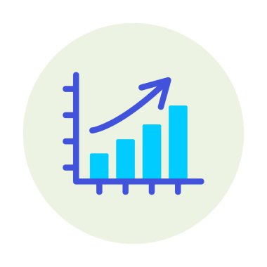 büyüyen grafik, bar grafiği vektör çizimi