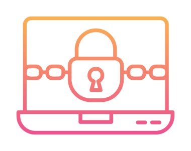 bilgisayar kilidi vektör illüstrasyonu 