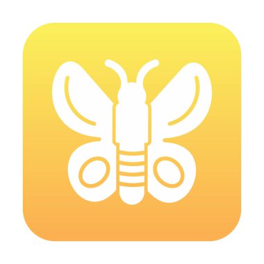 Kelebek Vektör Simgesi Düz Çizim 