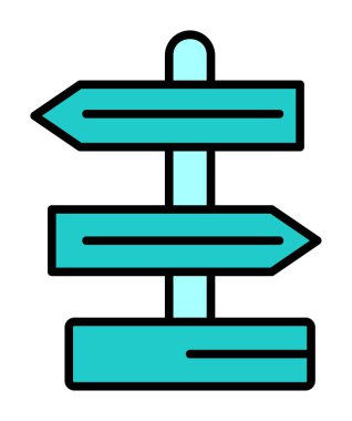 Yön işareti. Web simgesi basit tasarım 