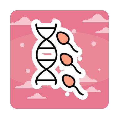 Üreme sisteminin vektör çizgisi çizimi