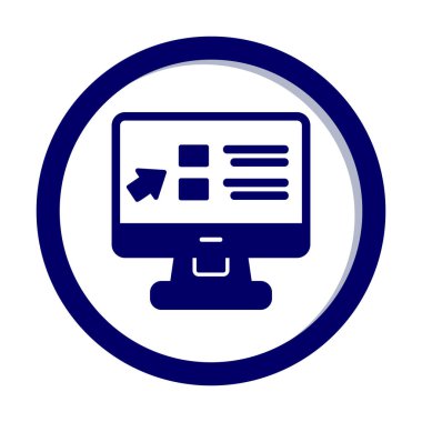 Basit Online Course Üniversitesi simgesi, vektör illüstrasyonu