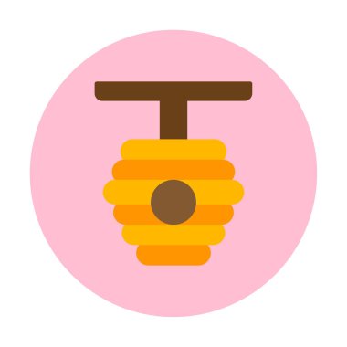 Arı kovanı simgesi vektör illüstrasyonu