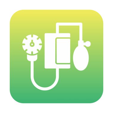 Basit Kan basıncı ölçüm simgesi, vektör illüstrasyonu