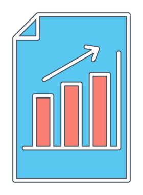 büyüyen grafik, bar grafiği vektör çizimi