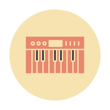 piyano müzik ikonu vektör illüstrasyonu                        