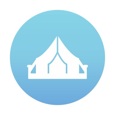 kamp çadırı ikonu vektör illüstrasyonu