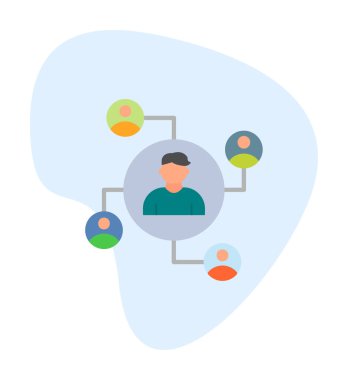 Vektör olarak Sosyal Ağ simgesi. Logotype