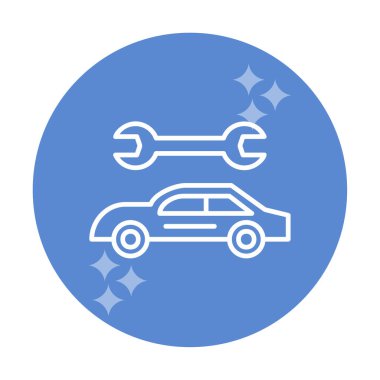 araba servis simgesi vektör illüstrasyonu 