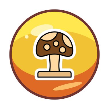 Mushroom icon, vector illustration simple design