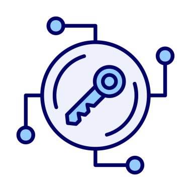 Anahtar ağ simgesi vektör illüstrasyonu 