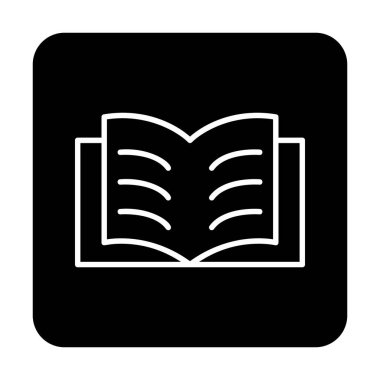 açık kitap simgesi, vektör illüstrasyonu basit tasarım