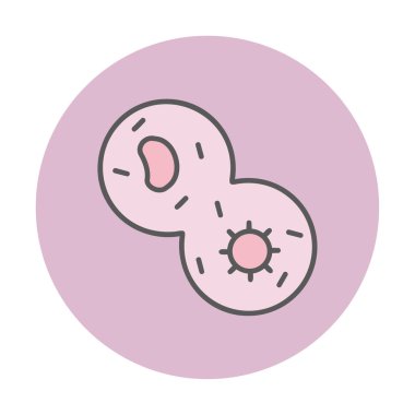 Mitoz web simgesi, vektör illüstrasyonu