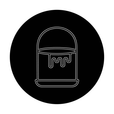 Boya kovası simge vektör çizim