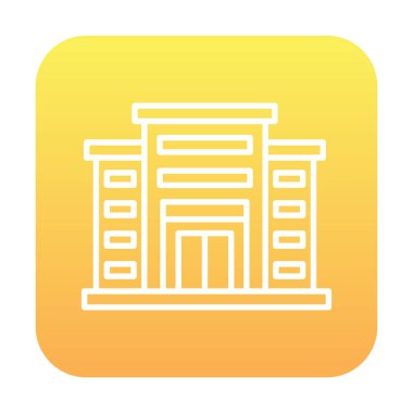 Alışveriş merkezi simgesi. Alışveriş merkezi oluşturma simgesi, vektör illüstrasyonu 