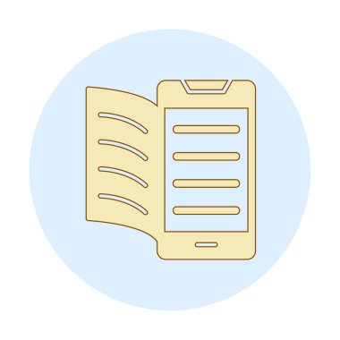 Dijital Kitap simgesi vektör illüstrasyonuName