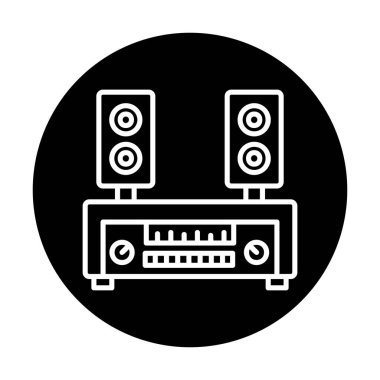 renk çizgisi ses hoparlörleri vektör çizimi 