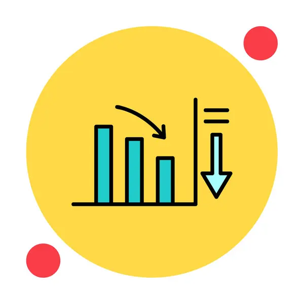 Simple Diminuer Icône Graphique Illustration Vectorielle