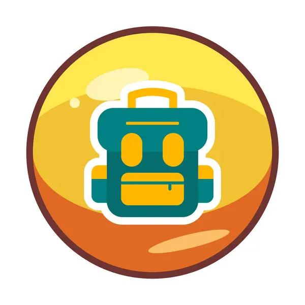 stock vector Backpack icon vector illustration