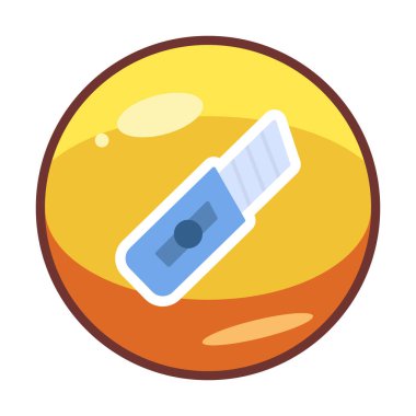 Düz Kesici. Web simgesi basit illüstrasyon