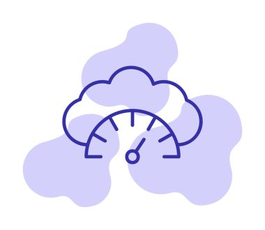  Gösterge düz simgesi, vektör illüstrasyonu 