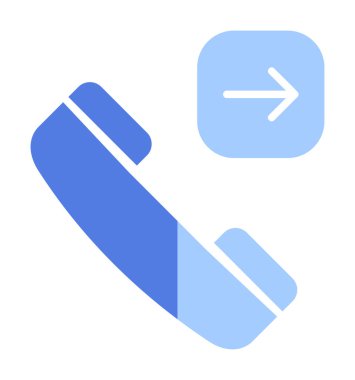 Giden telefon simgesi izole vektör çizimi tasarımı