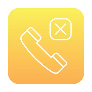 Arama telefonunun vektör illüstrasyonu Reddedilmiş simge