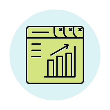 büyüme grafik simgesini, vektör çizim
