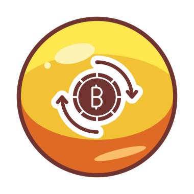 Basit bitcoin simgesi, vektör illüstrasyonu