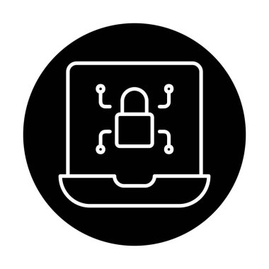 bilgisayar kilidi vektör illüstrasyonu 