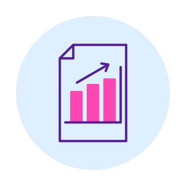 büyüyen grafik, bar grafiği vektör çizimi