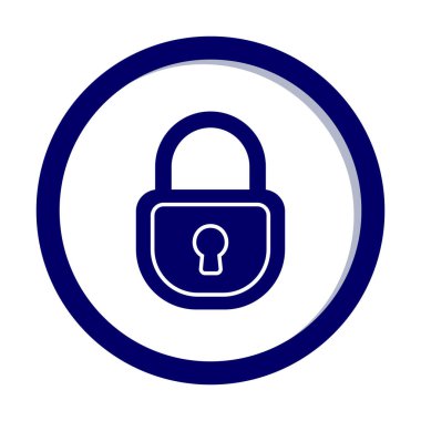 asma kilit web simgesi, vektör illüstrasyonu