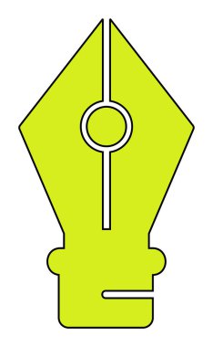 Basit kalem aracı simgesi, vektör illüstrasyonu