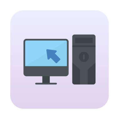 kişisel bilgisayar simgesi, vektör illüstrasyonu basit tasarım