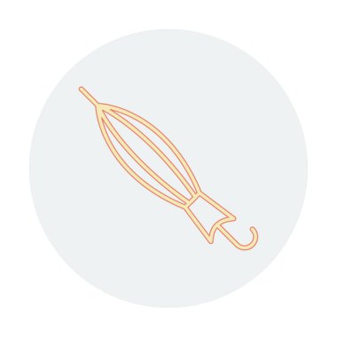 Kapatılan Şemsiye web simgesi, vektör illüstrasyonu