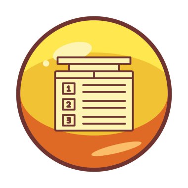 Puan tahtası web simgesi, vektör illüstrasyonu 