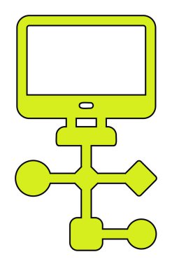 Çalışma akışı simgesi tasarımı, vektör illüstrasyonu                            