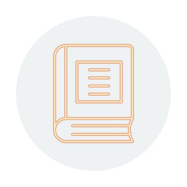 Kitap. Web simgesi basit illüstrasyon