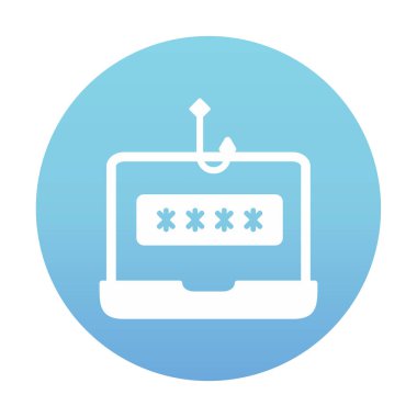 Basit düz phishing çizgisi vektör çizimi 