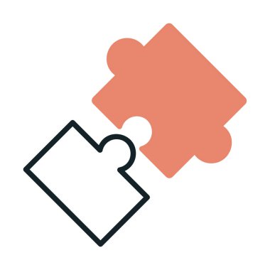 Bulmaca simgesi izole edildi. iş vektörü illüstrasyon tasarım şablonu