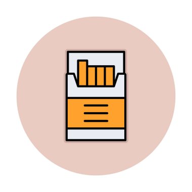 Sigara Kutusu Web simgesi, vektör illüstrasyonu 