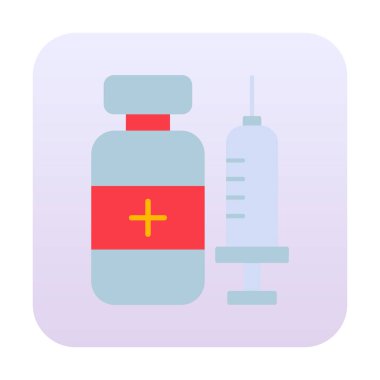 Aşı vektör illüstrasyon tasarımlı şırınga