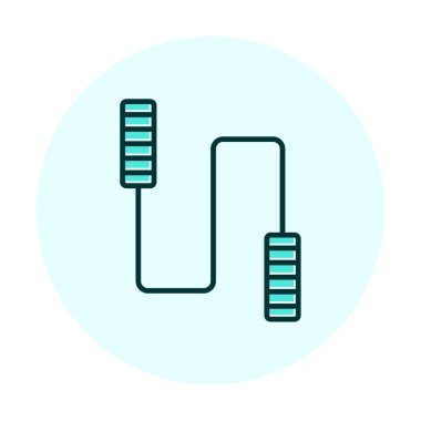 İp sporu ikonunu atlıyorum. Vektör illüstrasyonu 