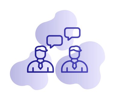 Basit Çalışma İletişim simgesi, vektör illüstrasyonu