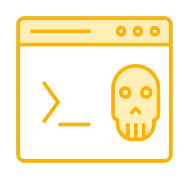 bilgisayar terminali simgesi, vektör illüstrasyonu basit tasarım