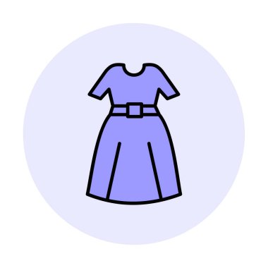 elbise web simgesi, vektör illüstrasyonu